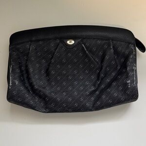Gucci Black Logo Canvas Wristlet Clutch